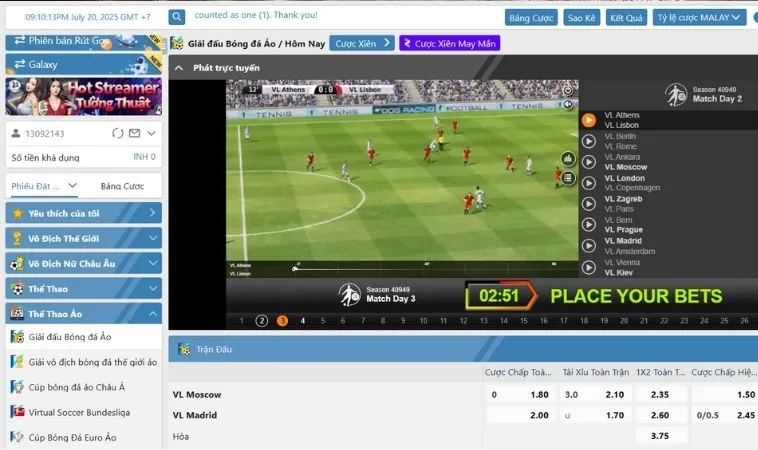 Khám Phá Bí Mật Tìm Hiểu Cá Cược Thể Thao Ảo Moto88 Đỉnh Cao Nhất 2025 2 Giao diện cá cược thể thao ảo Moto88