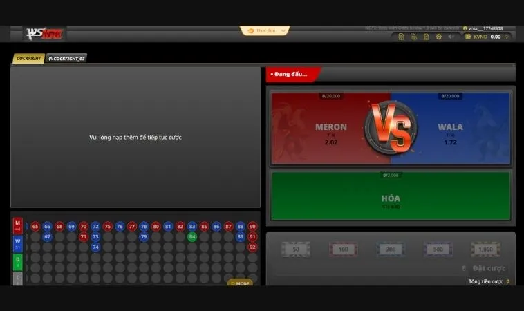Cách Chơi Đá Gà WS168 Tại Moto88 Ăn Tiền Thật 2 Các cửa cược tại sảnh Đá Gà WS168 Tại Moto88