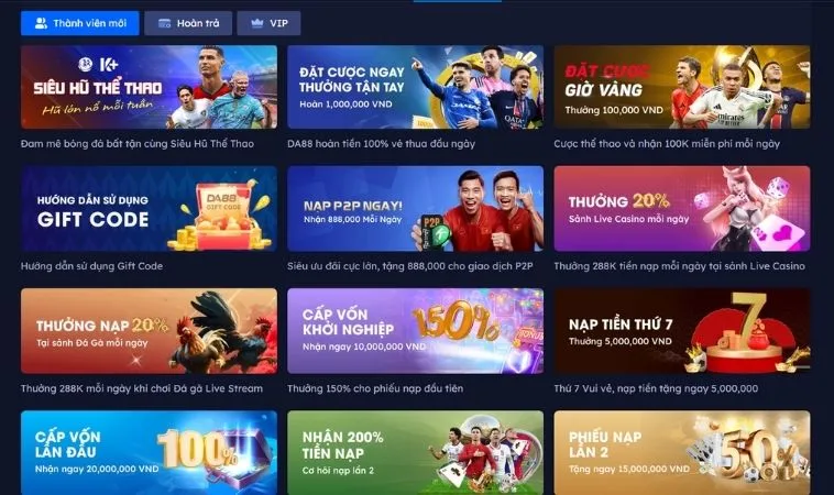 Đa dạng các chương trình khuyến mãi Moto88 hấp dẫn tặng hội viên